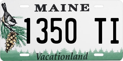 ME license plate 1350TI