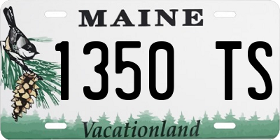 ME license plate 1350TS