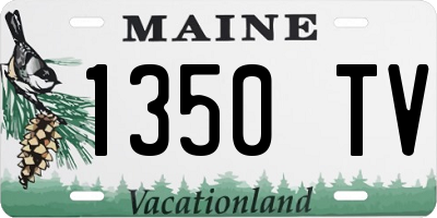 ME license plate 1350TV