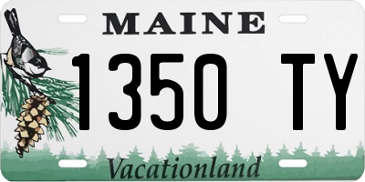 ME license plate 1350TY
