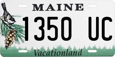 ME license plate 1350UC