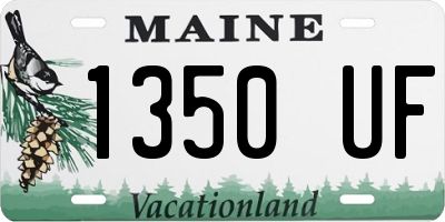 ME license plate 1350UF