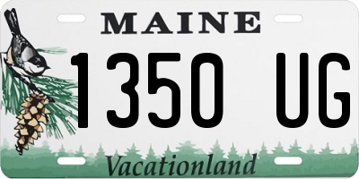 ME license plate 1350UG
