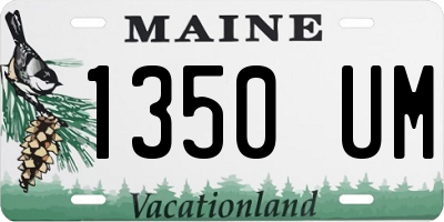 ME license plate 1350UM