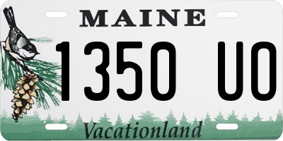 ME license plate 1350UO