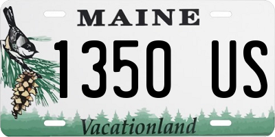 ME license plate 1350US