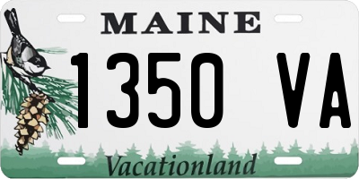 ME license plate 1350VA