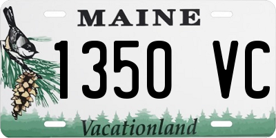 ME license plate 1350VC