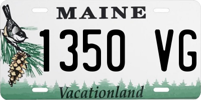 ME license plate 1350VG