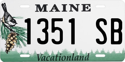 ME license plate 1351SB