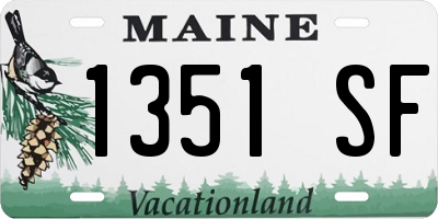 ME license plate 1351SF
