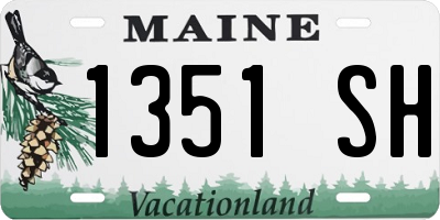 ME license plate 1351SH