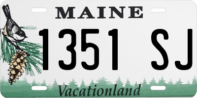ME license plate 1351SJ