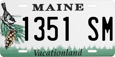 ME license plate 1351SM