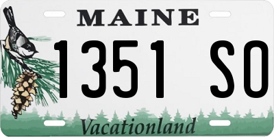 ME license plate 1351SO