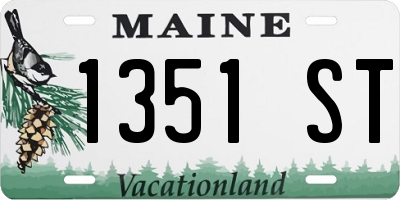 ME license plate 1351ST