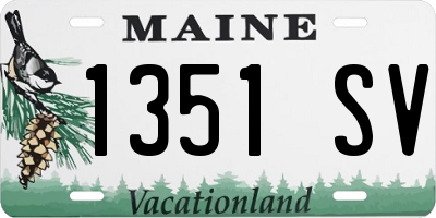 ME license plate 1351SV