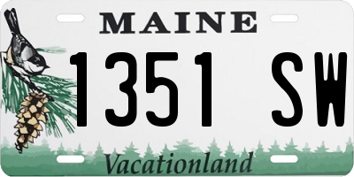 ME license plate 1351SW