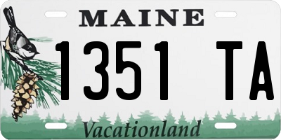 ME license plate 1351TA