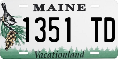 ME license plate 1351TD