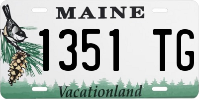 ME license plate 1351TG