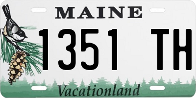 ME license plate 1351TH