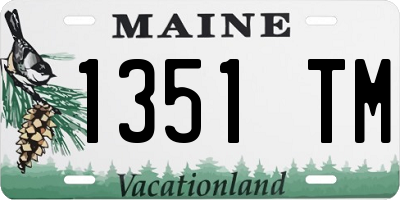 ME license plate 1351TM