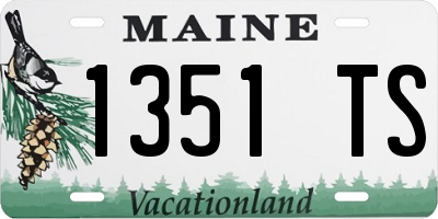 ME license plate 1351TS