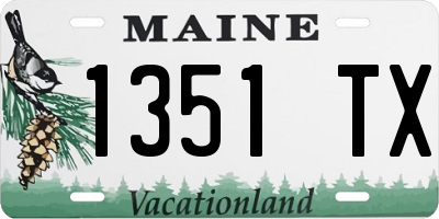 ME license plate 1351TX