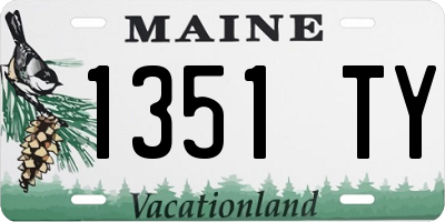 ME license plate 1351TY