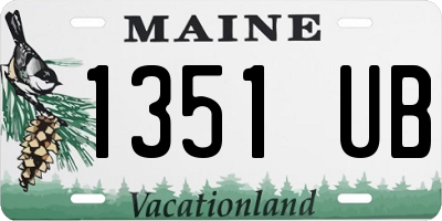 ME license plate 1351UB