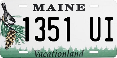 ME license plate 1351UI