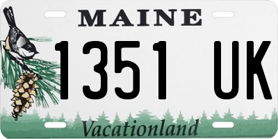 ME license plate 1351UK