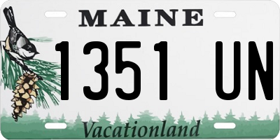 ME license plate 1351UN