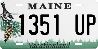 ME license plate 1351UP