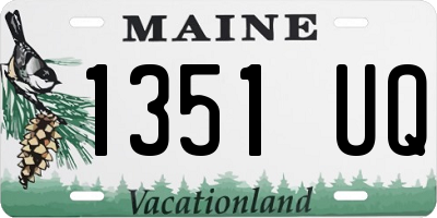 ME license plate 1351UQ