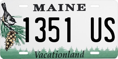 ME license plate 1351US