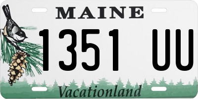 ME license plate 1351UU