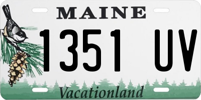 ME license plate 1351UV