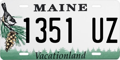 ME license plate 1351UZ