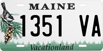 ME license plate 1351VA