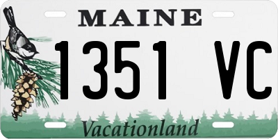 ME license plate 1351VC