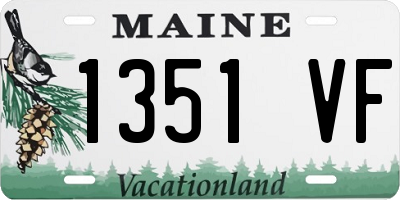 ME license plate 1351VF