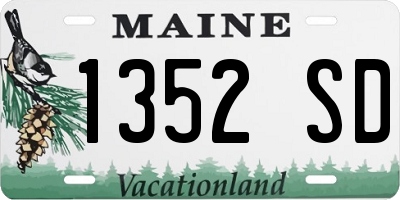 ME license plate 1352SD