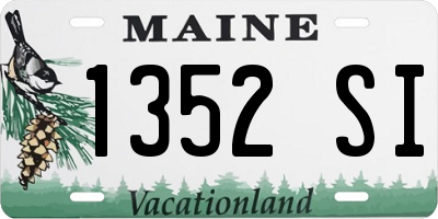 ME license plate 1352SI