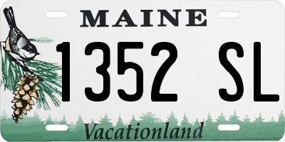 ME license plate 1352SL