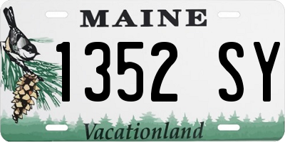 ME license plate 1352SY