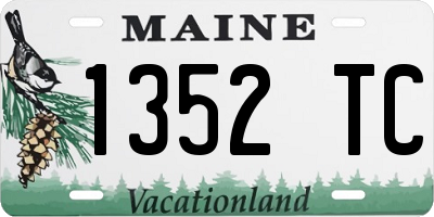 ME license plate 1352TC
