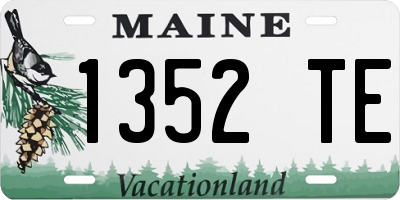 ME license plate 1352TE