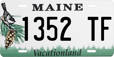 ME license plate 1352TF